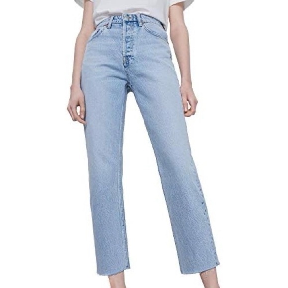 ZARA High Rise Straight Leg Jeans - Picture 1 of 8